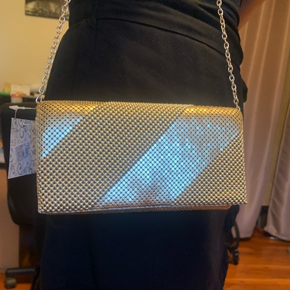 Brand New Gold Colored Clutch with Chain - Picture 2 of 7